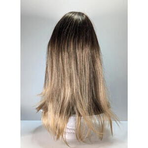 Wig by TRESSALLURE Full Mono Top Ashlyn Brown Highlights Natural Realistic Bangs